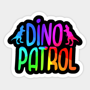 Dino Patrol kids rainbow Sticker